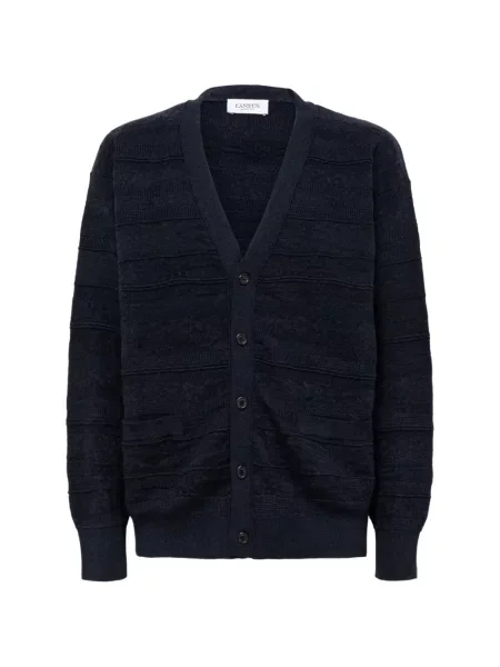 Cardigan Laneus tricotate albastru