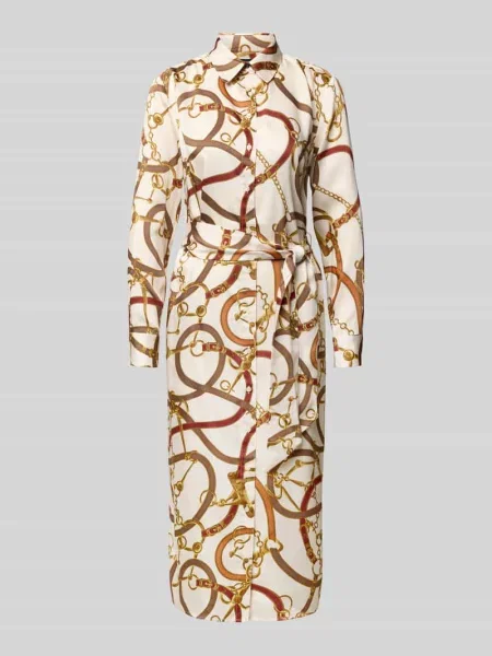 Sukienka koszulowa z wiązanym model ‘FAYELLA’ Lauren Ralph Lauren