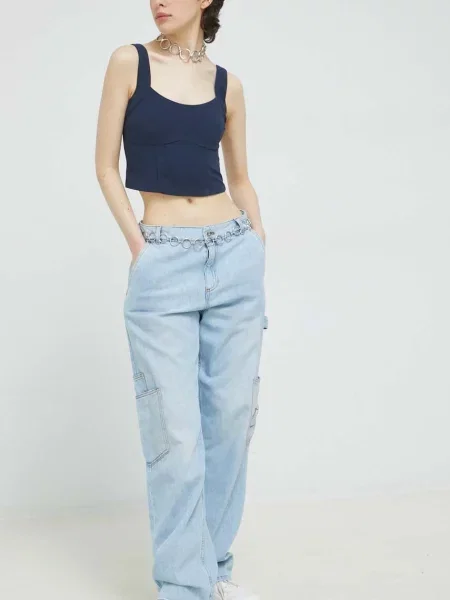 Top Abercrombie & Fitch mornarsko modra