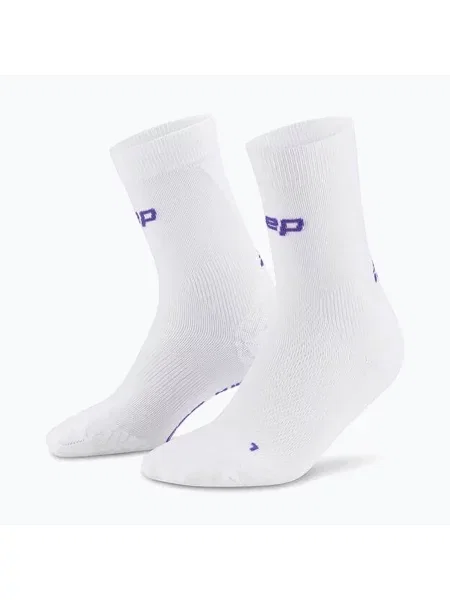 Șosete compresive pentru bărbați CEP Ultralight Mid Cut white alb
