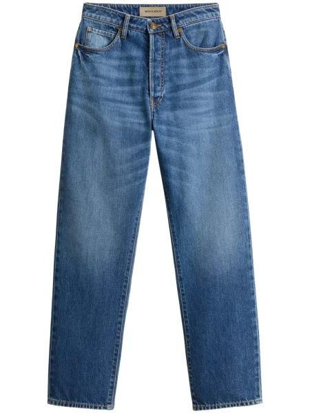 Jeansy Woolrich z 5 kieszeniami niebieskie