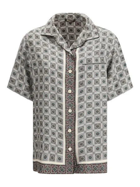 Cămașă Loro Piana de mătase alb