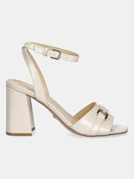 Шкіряні сандалі Guess GRATO FLJGRT бежевий