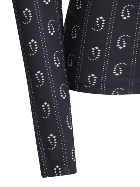 Heláncă Tory Burch cu imagine cu imprimeu geometric albastru