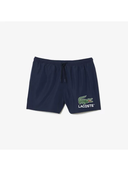Lacoste Szorty Kąpielowe Z Nadrukiem granatowy