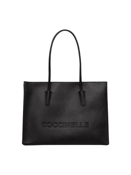 Shopperka Coccinelle skórzana czarna