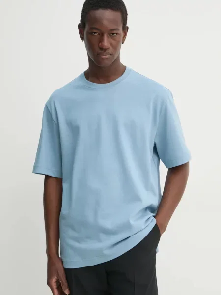 Тениска Filippa K с изчистен дизайн синьо