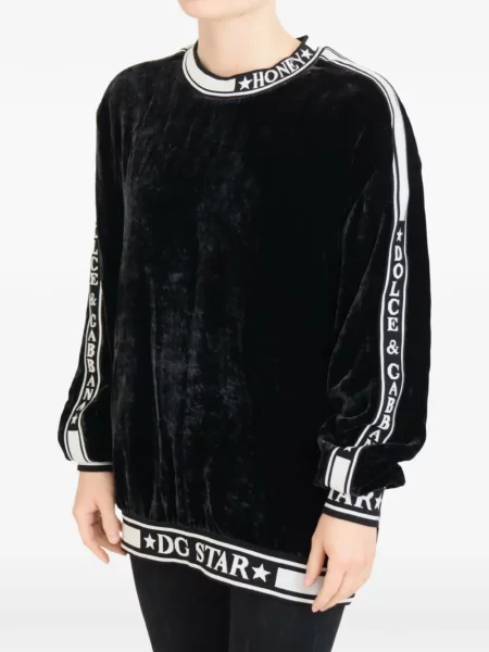 Pulover Dolce & Gabbana cu autograf negru