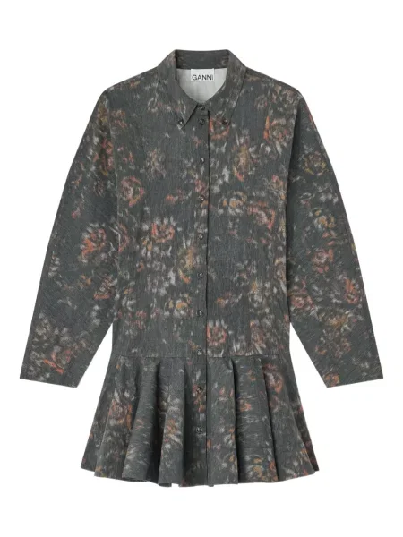 Rochie Ganni cu imagine de costum gri
