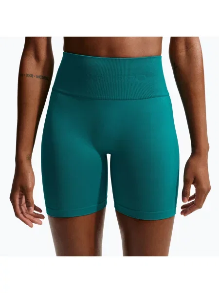 Pantaloni scurți pentru femei Nike Pro Seamless High-Waisted Biker 5" bright spruce