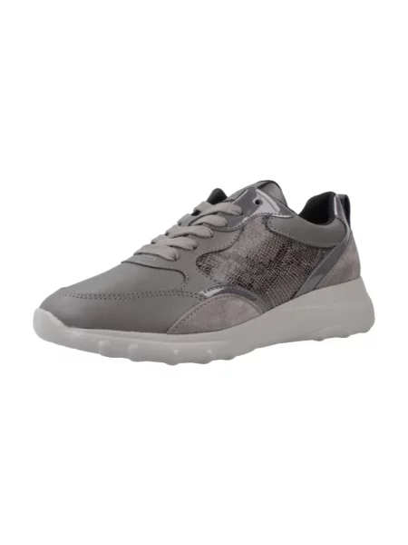 Lniane sneakersy Geox szare