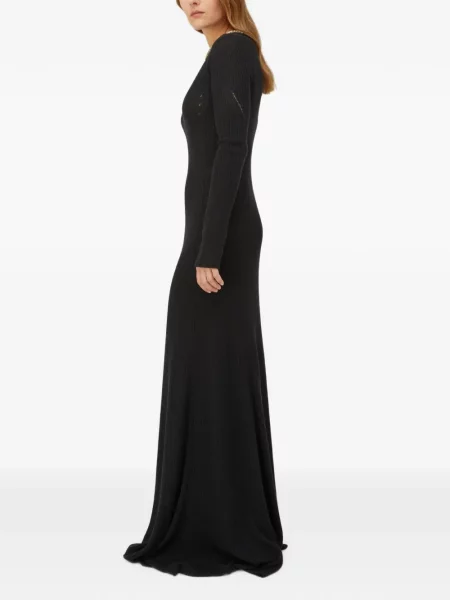 Rochie maxi Retori tricotate negru