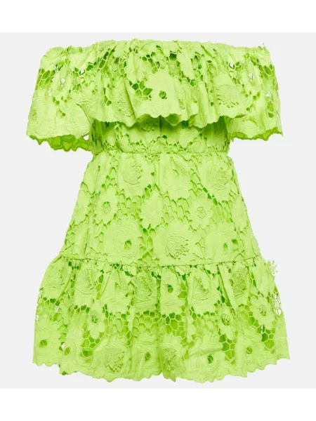 Rochie Self-portrait din dantelă verde