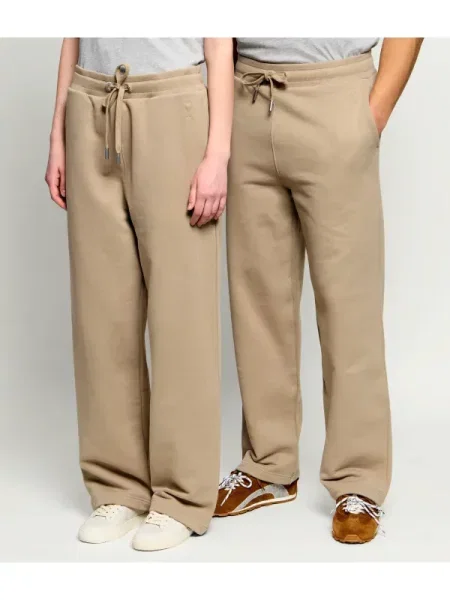 AMI Paris Pantaloni de trening | Relaxed fit bej