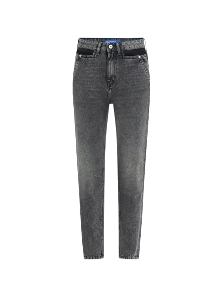 Blugi Karl Lagerfeld Jeans cu autograf gri