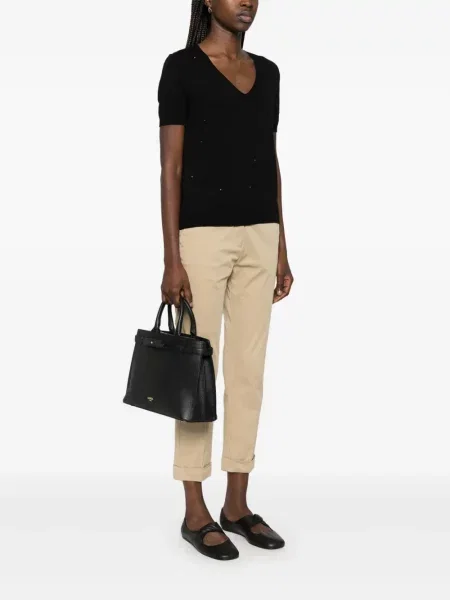 Geanta de piele Lancel din piele negru