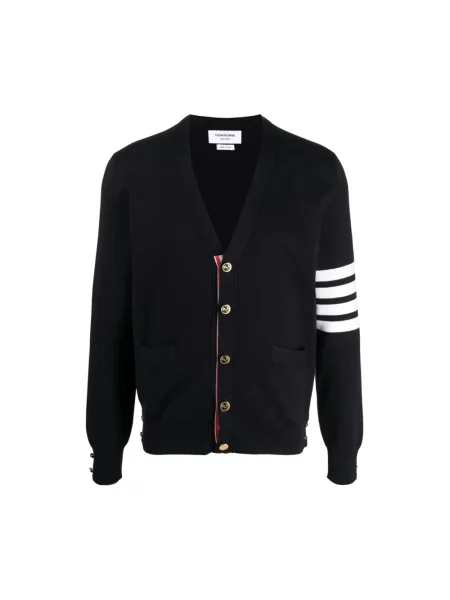 Kardigan Thom Browne z dekoltem w serek niebieski