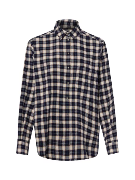 Marie Lund bluzka flanelowa Kobiety Flanela 36 niebieski