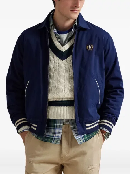 Tricou polo Polo Ralph Lauren cu imagine cu dungi din țesătură twill albastru