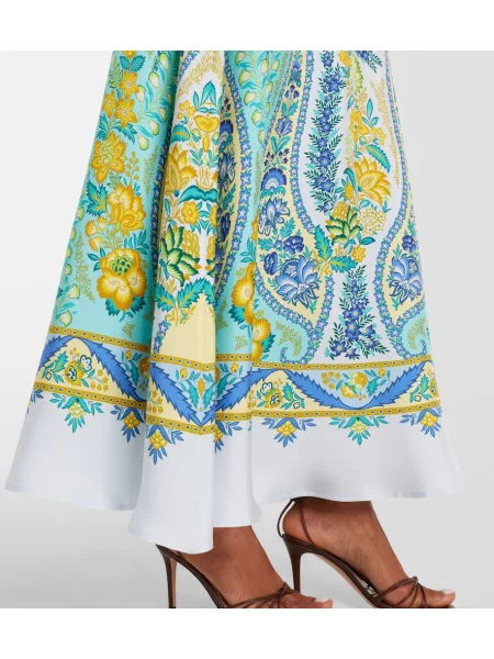 Fusta maxi Etro de mătase cu model floral