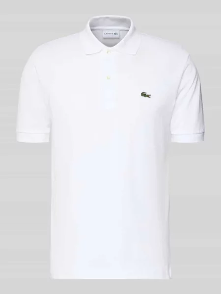 Koszulka polo o kroju slim fit z czystej bawełny Lacoste biała