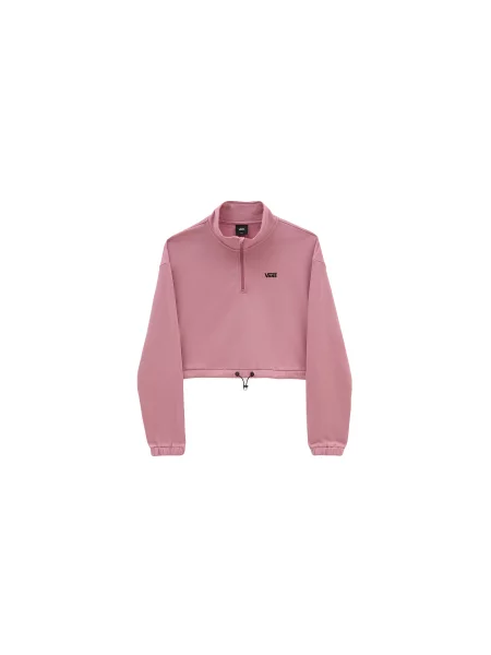 Vans Left Chest Half Zip Hoodie Kobiety Bluzy i bluzy z kapturem Vans Size: S różowy