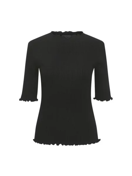 Koszulka Karen By Simonsen z falbankami czarna