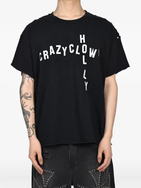 Tricou Crazy Clown L.a. zdrențuiți negru