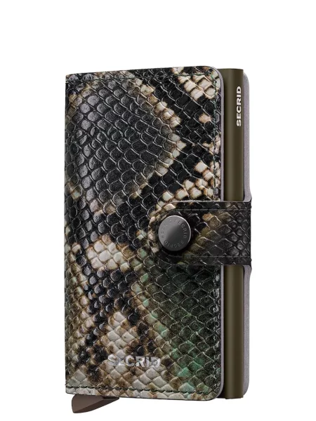 Secrid portofel RFID din piele SERPENT verde