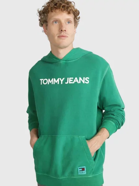 Класичне худі Tommy Jeans зелене