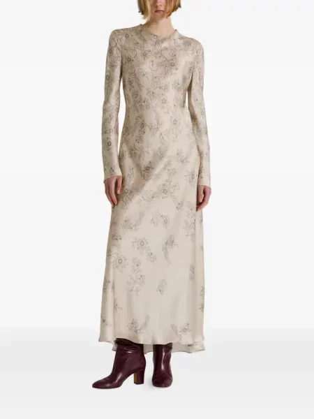 Lung rochie Alberta Ferretti cu model floral cu imagine