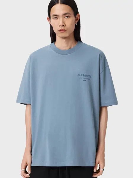 Футболка Allsaints блакитна