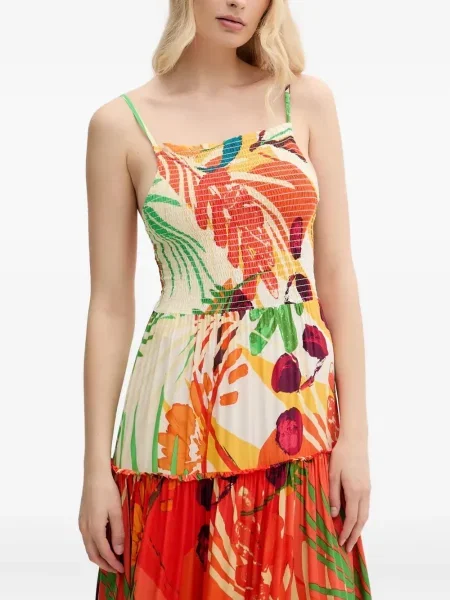 Rochie maxi Desigual de costum portocaliu