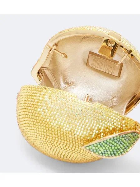 Geantă plic Judith Leiber Couture galben