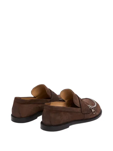Pantofi loafer Jw Anderson din piele de căprioară maro