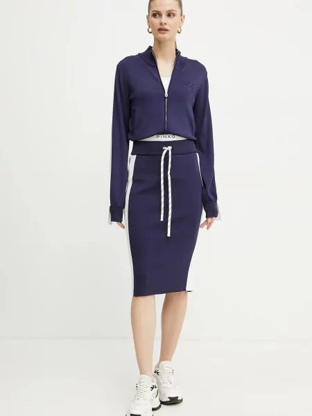 Midi spódnica midi Pinko niebieska