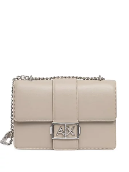 Body Armani Exchange cu bretele cu autograf alb