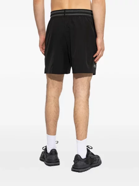 Pantaloni scurți Lacoste cu autograf negru