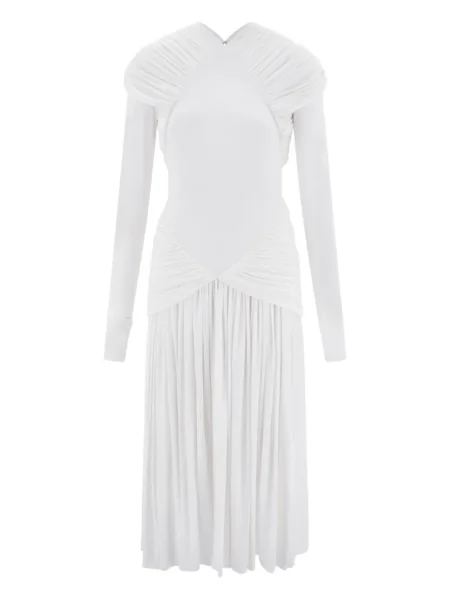 Rochie maxi Ferragamo lungă de costum alb