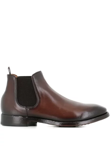 Botine chelsea Officine Creative din piele maro