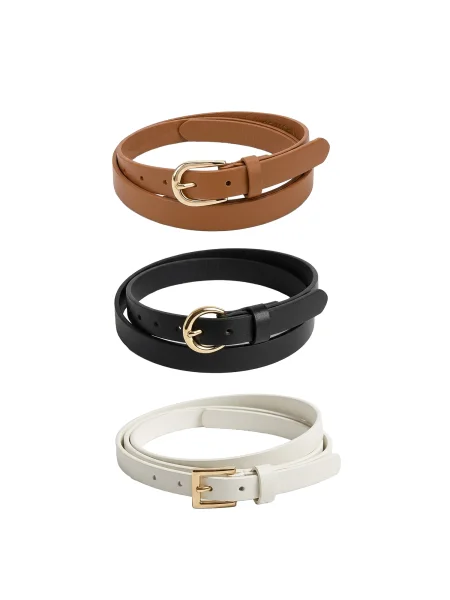 Guido Maria Kretschmer Remen Bianca karamela / crna / prljavo bijela