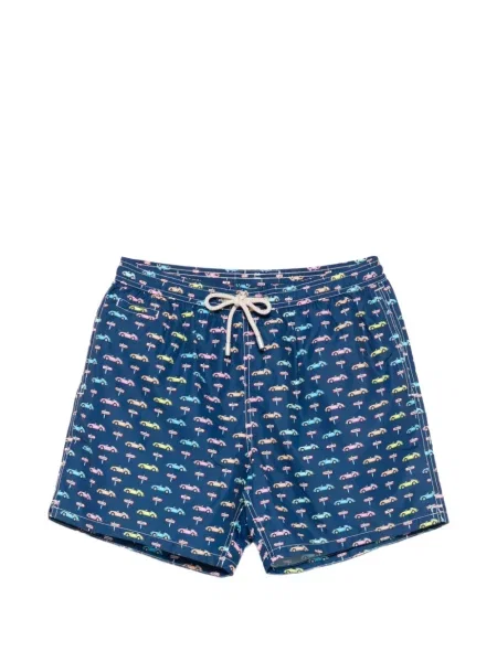 Slip de baie Mc2 Saint Barth cu imagine cu cordon albastru