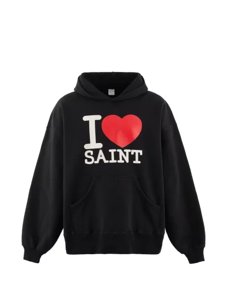 Hanorac cu glugă Saint Mxxxxxx cu imagine negru