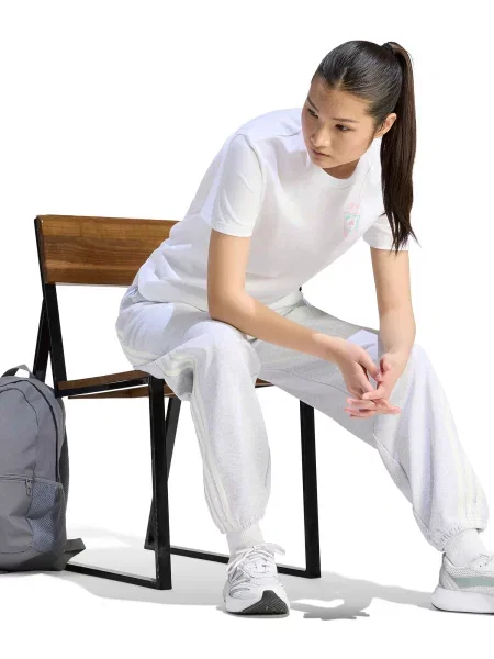 ADIDAS SPORTSWEAR Funkčné tričko MATCHA mätová / svetloružová biela