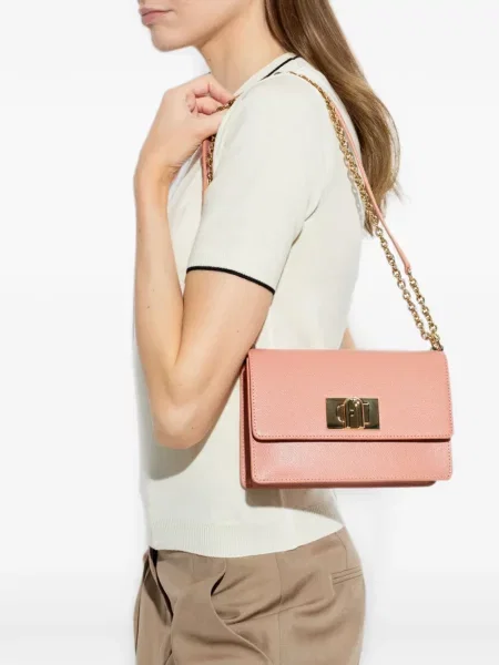 Body Furla din piele roz