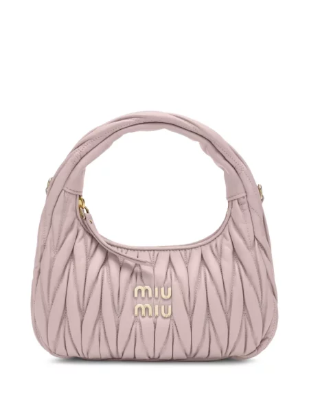Geanta hobo Miu Miu din piele roz