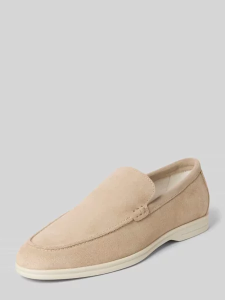 Mokasyny ze skóry model ‘Mayne’ Steve Madden beżowe