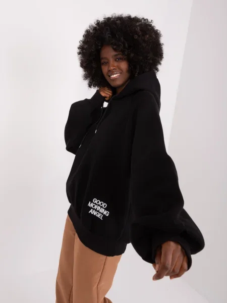 Hanorac cu glugă Fashionhunters negru