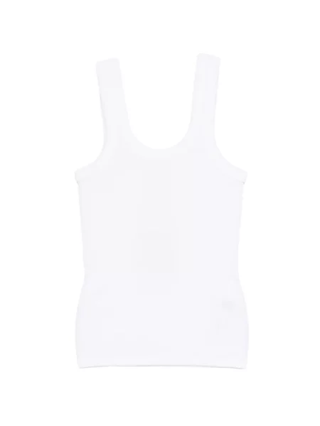 Top Rag & Bone cu nervuri alb