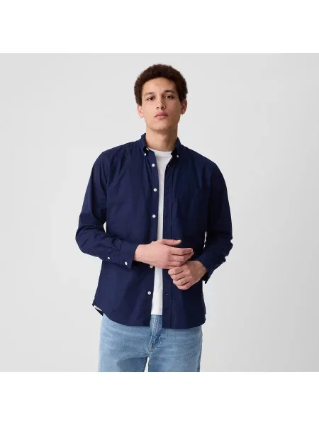 Koszula GAP Slim-Fit Poplin Shirt Tapestry Navy L